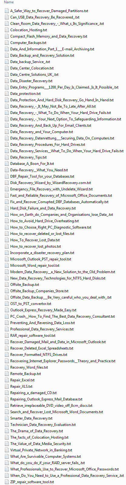 data recovery plr articles
